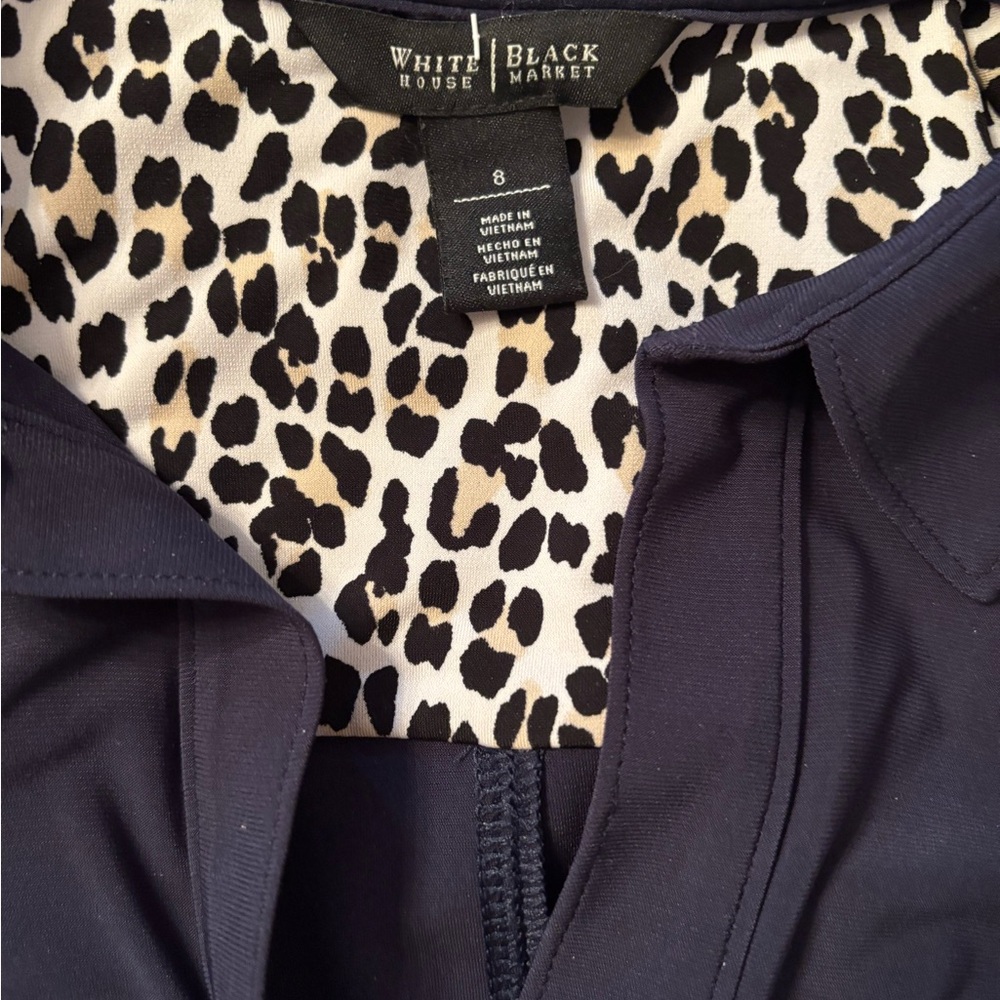 White House Black Market Women's Dark Blue Dress size 8